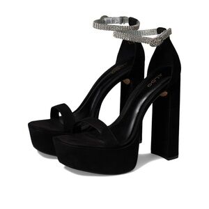 Aldo Gloria Black Chunky Platform Heels